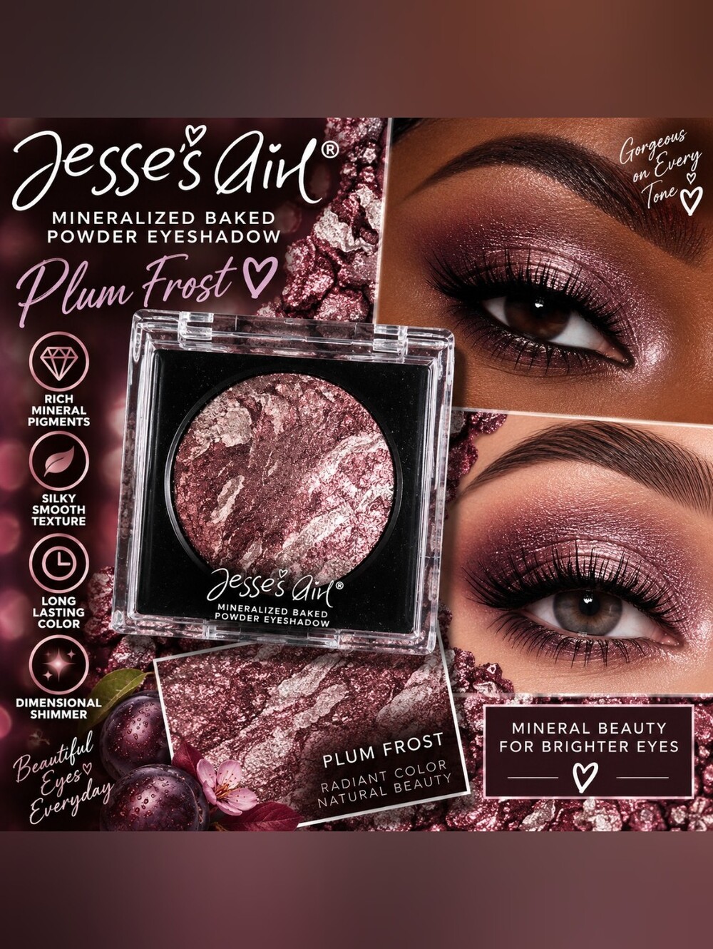 Plum Frost Mineralized Baked Eyeshadow - Plum